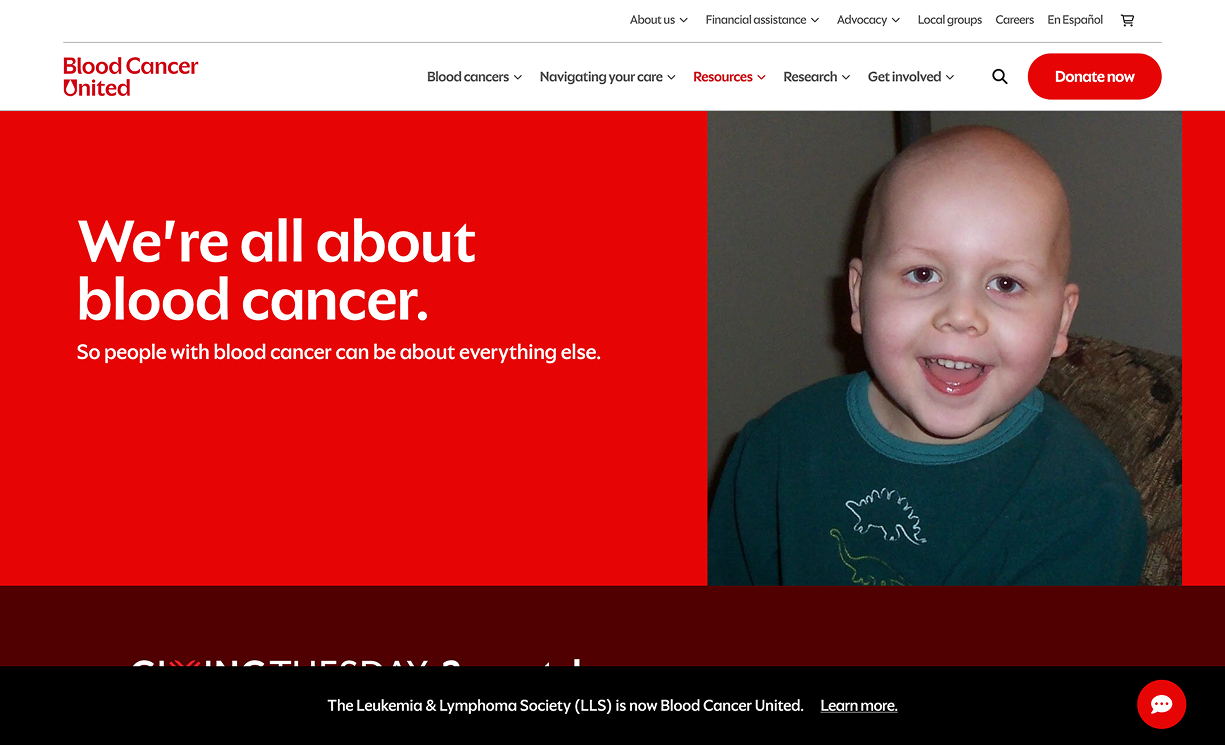 Blood Cancer United Website