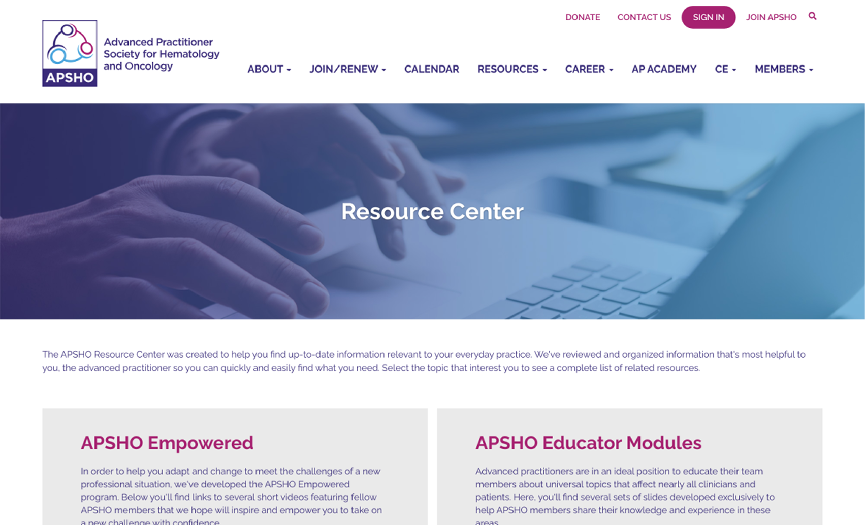 APSHO Resource Center